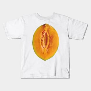 Yellow Melon Slice Kids T-Shirt